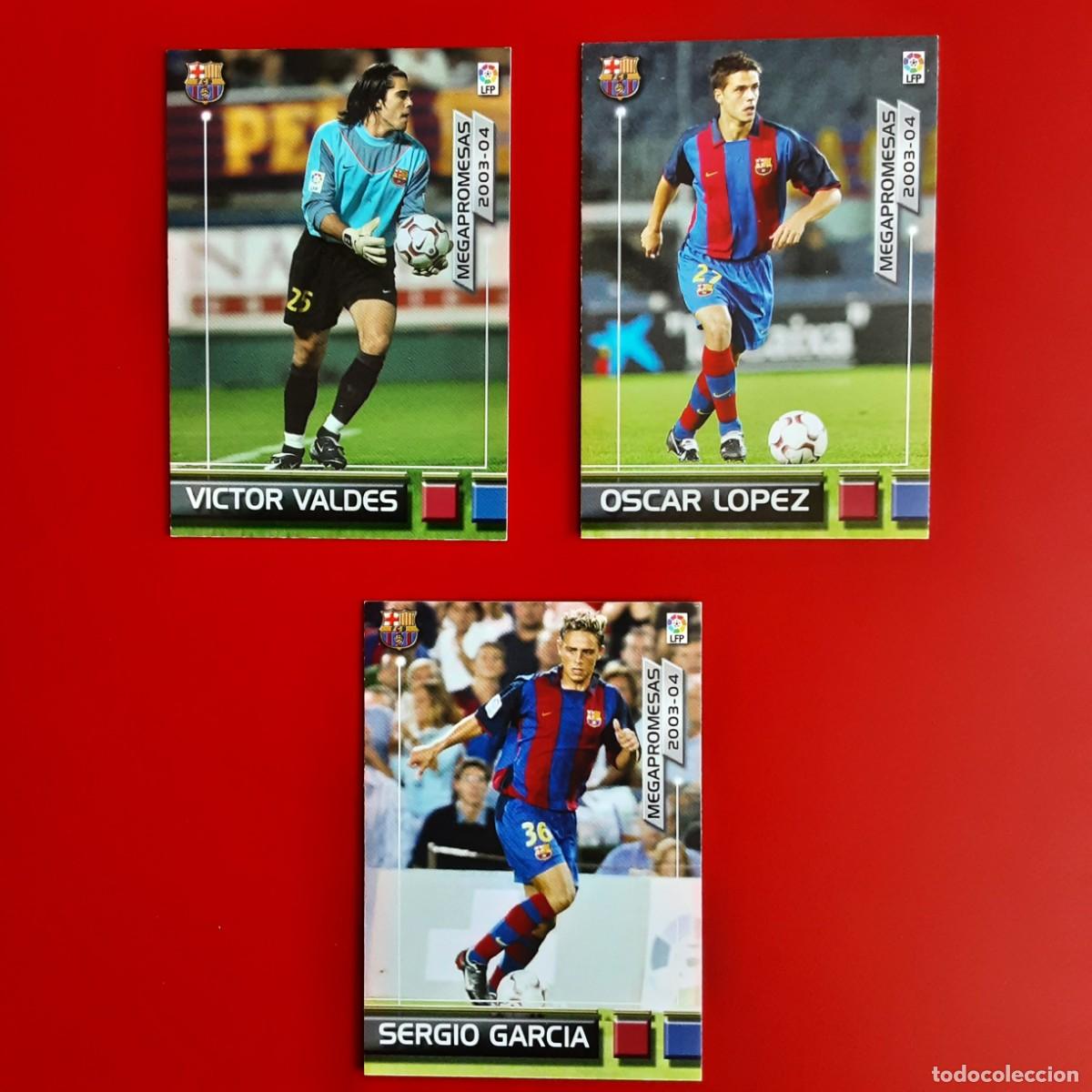 Cromos de f&uacute;tbol: LOTE 3 MEGAPROMESAS BARCELONA LIGA 2003 2004 03 04 MEGACRACKS MGK PANINI VERSION JAPONESA