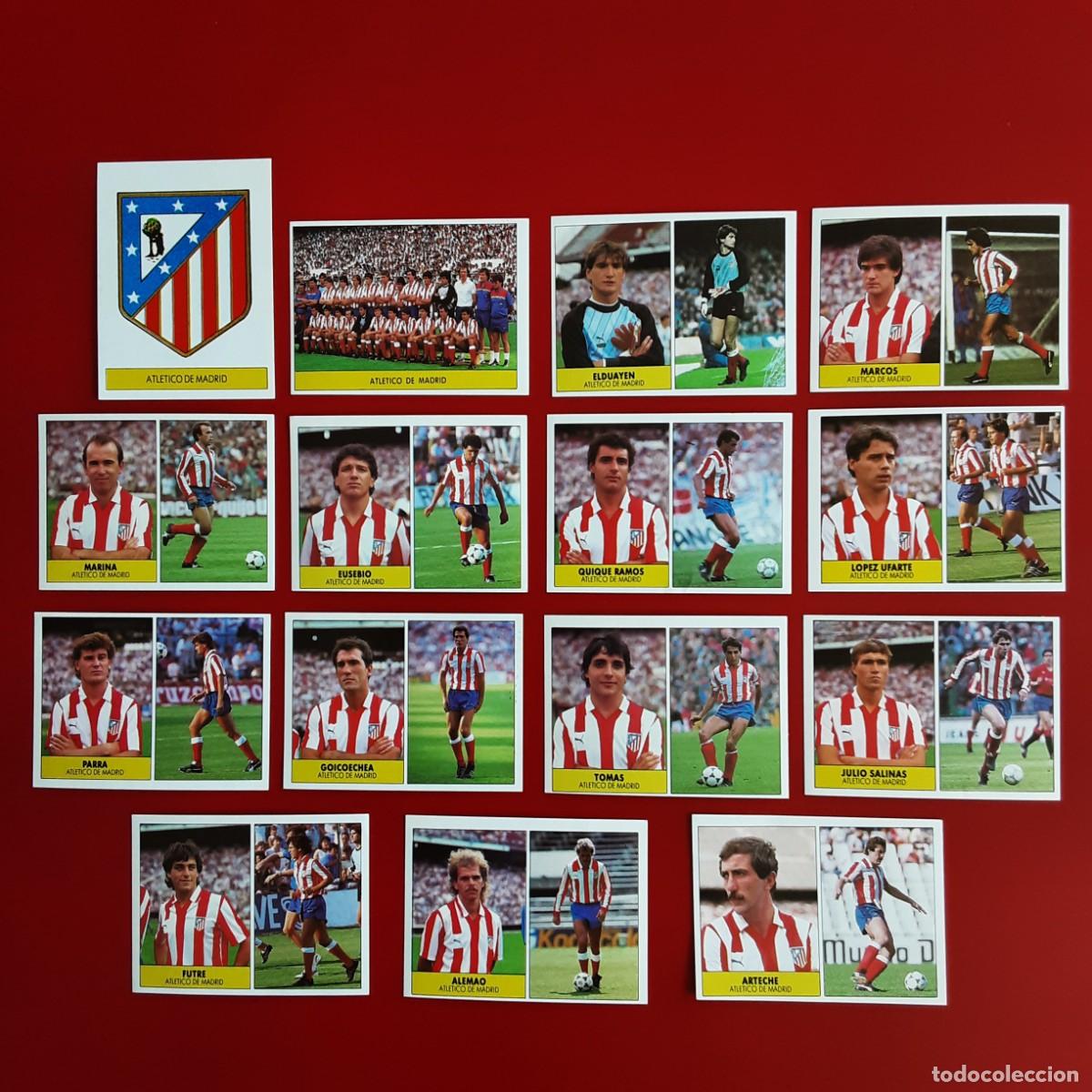 Cromos de f&uacute;tbol: EQUIPO COMPLETO ATLETICO MADRID EDITORIAL FESTIVAL 1987 1988 LIGA 87 88 NUNCA PEGADO - FUTRE ROOKIE