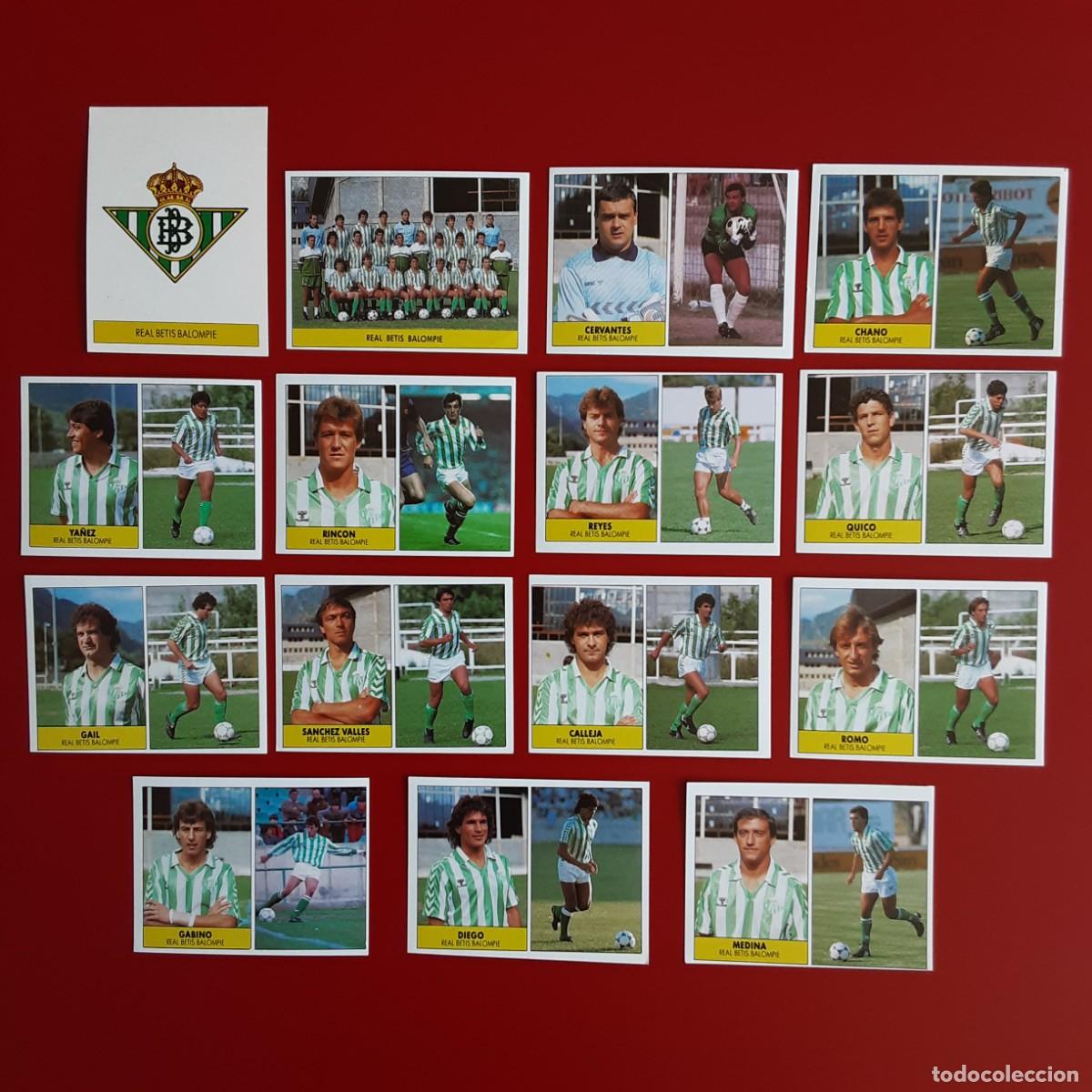 Cromos de f&uacute;tbol: EQUIPO COMPLETO BETIS EDITORIAL FESTIVAL 1987 1988 LIGA 87 88 NUNCA PEGADO