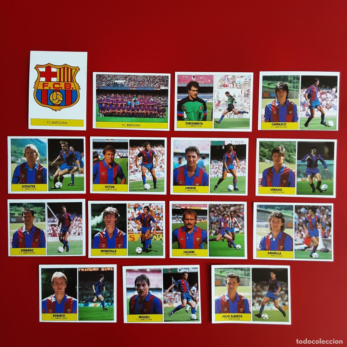 Cromos de f&uacute;tbol: EQUIPO COMPLETO BARCELONA EDITORIAL FESTIVAL 1987 1988 LIGA 87 88 NUNCA PEGADO