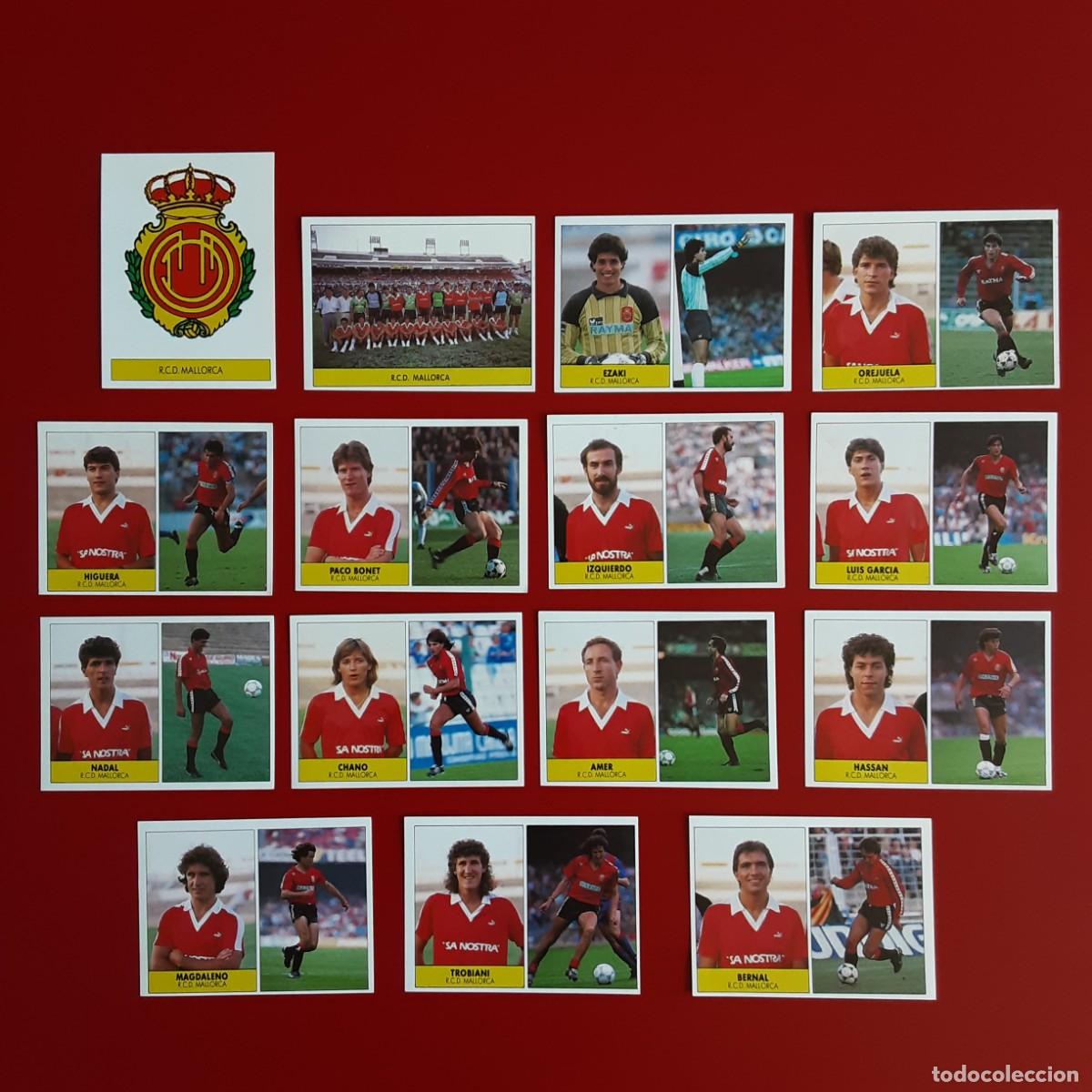 Cromos de f&uacute;tbol: EQUIPO COMPLETO MALLORCA EDITORIAL FESTIVAL 1987 1988 LIGA 87 88 NUNCA PEGADO