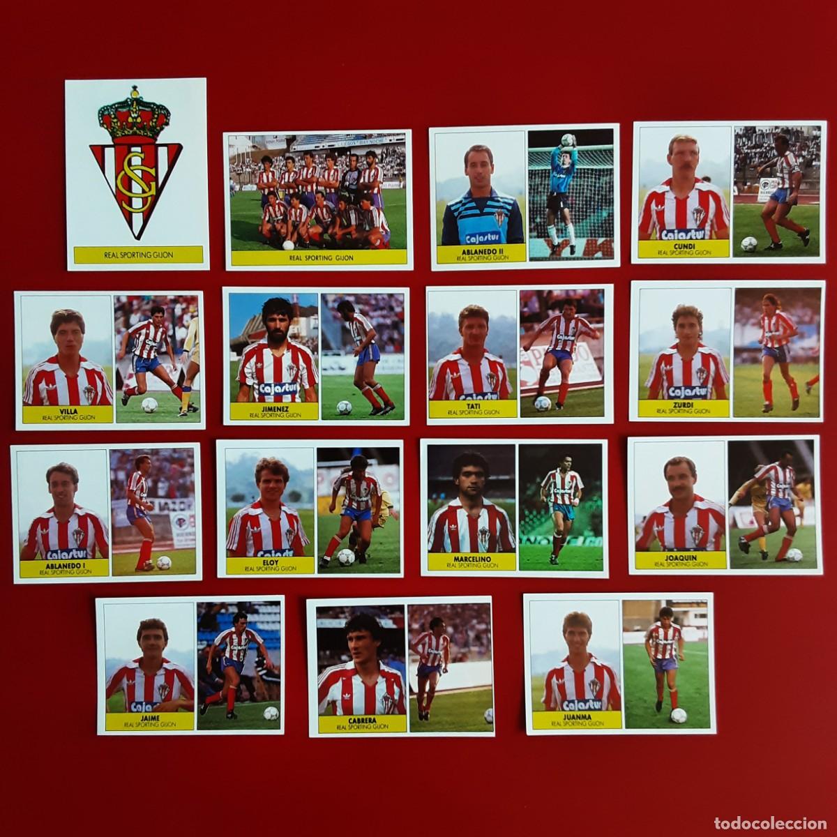 Cromos de f&uacute;tbol: EQUIPO COMPLETO SPORTING GIJON EDITORIAL FESTIVAL 1987 1988 LIGA 87 88 NUNCA PEGADO