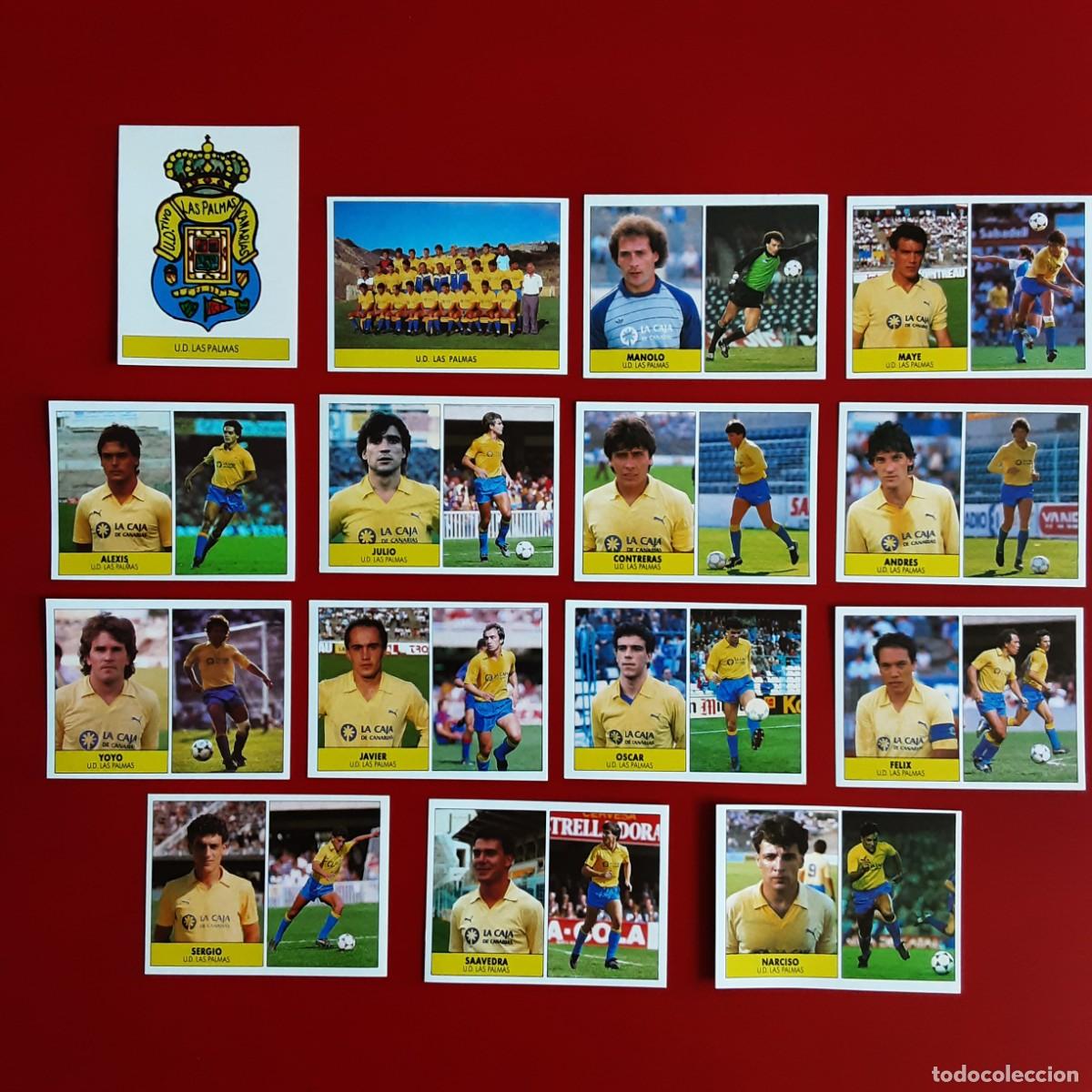 Cromos de f&uacute;tbol: EQUIPO COMPLETO LAS PALMAS EDITORIAL FESTIVAL 1987 1988 LIGA 87 88 NUNCA PEGADO
