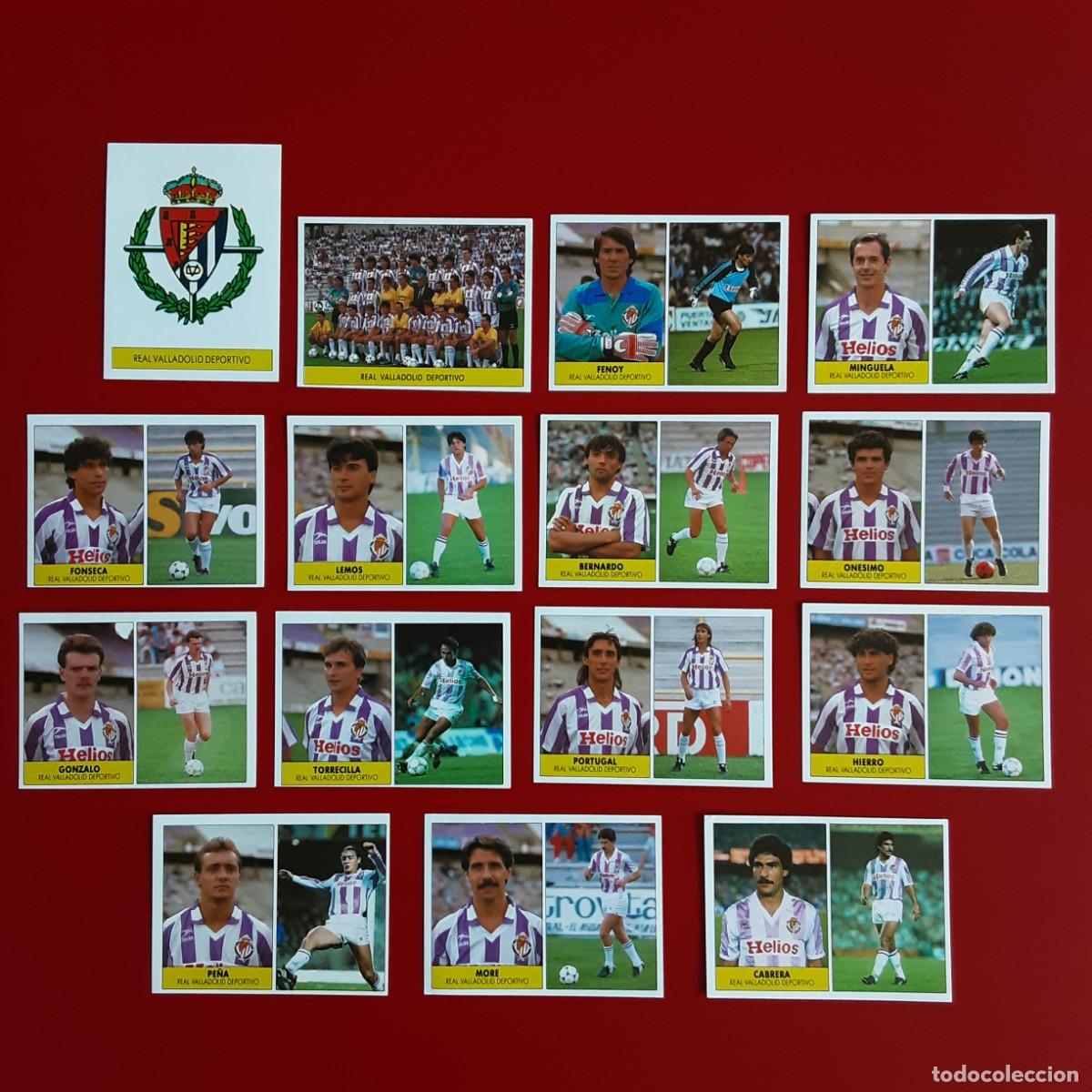 Cromos de f&uacute;tbol: EQUIPO COMPLETO VALLADOLID EDITORIAL FESTIVAL 1987 1988 LIGA 87 88 NUNCA PEGADO