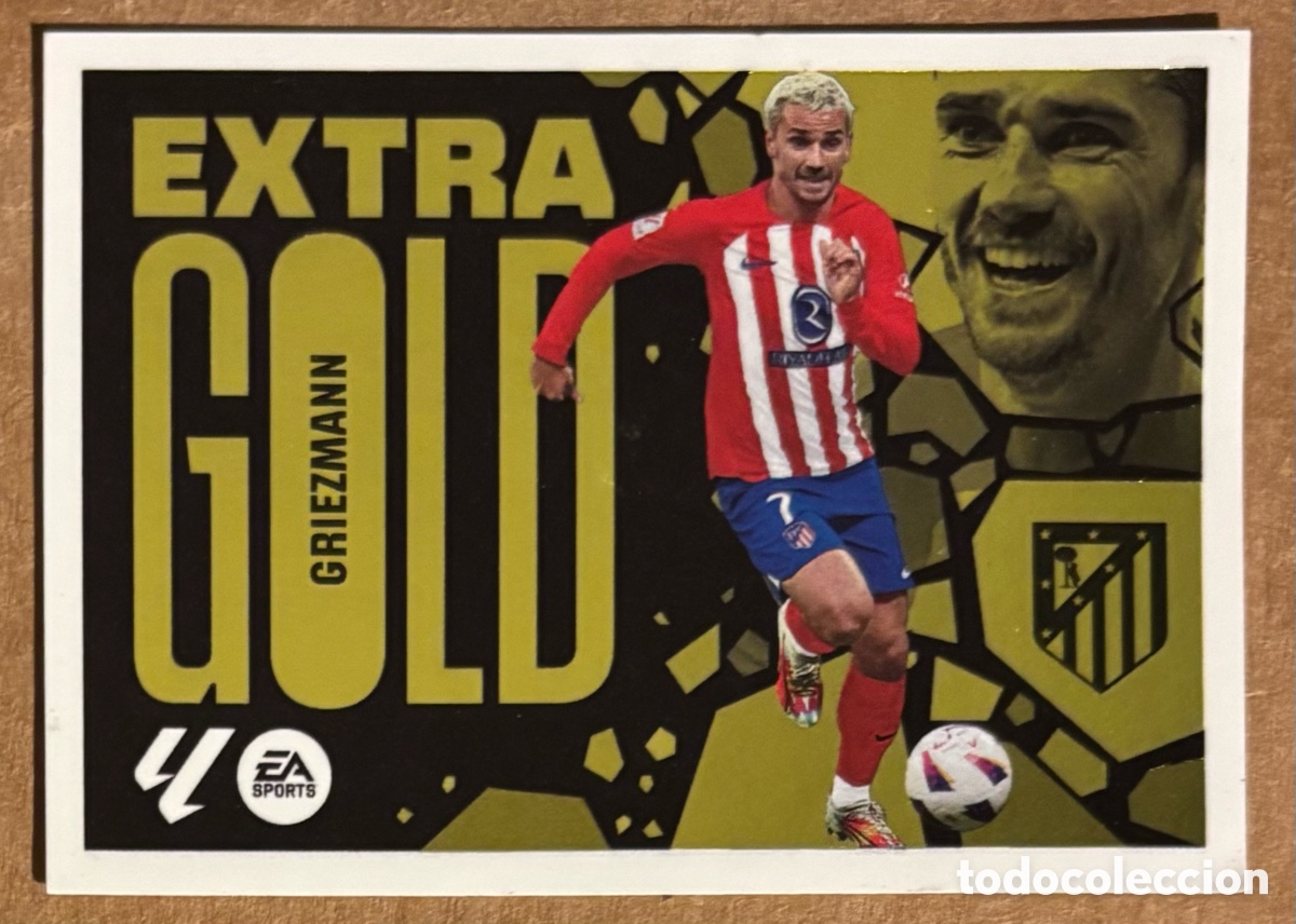 Cromos de f&uacute;tbol: GRIEZMANN (ATL&Eacute;TICO MADRID). CROMO EXTRA GOLD PANINI LA LIGA 2024/25.