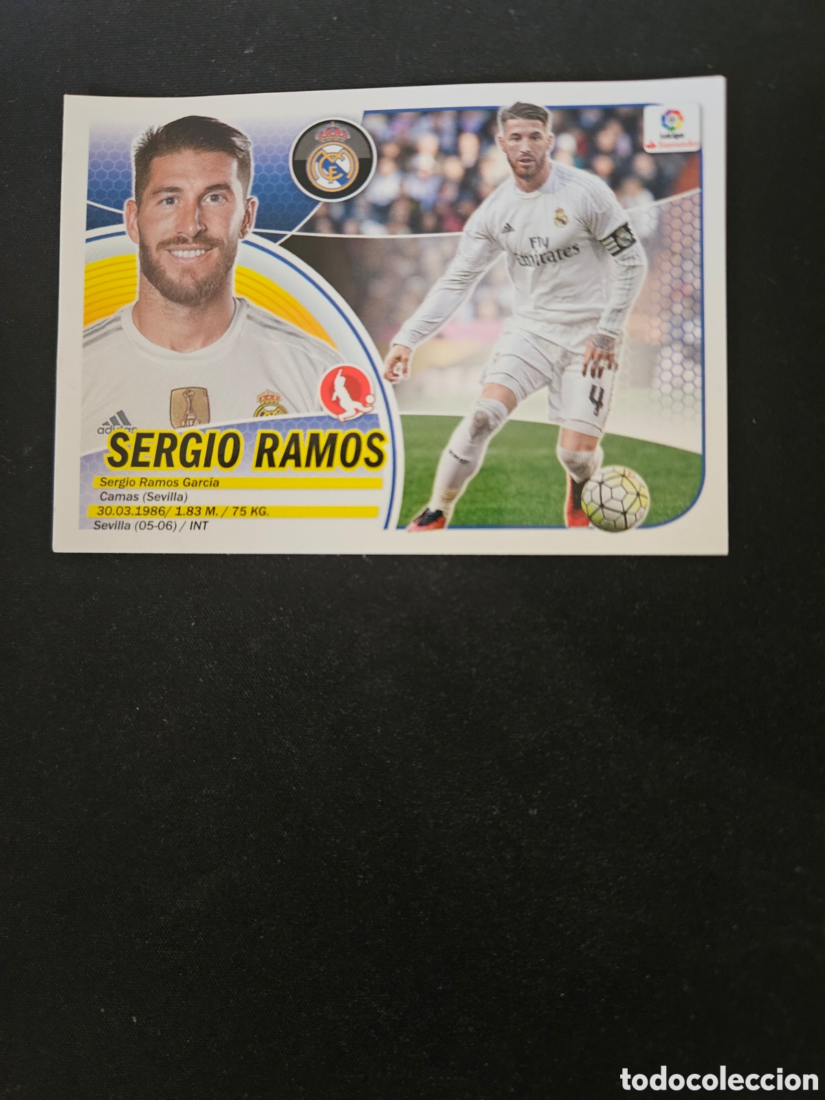Cromos de f&uacute;tbol: SERGIO RAMOS N&ordm; 5 REAL MADRID &ndash; LIGA ESTE 2016-17 PANINI