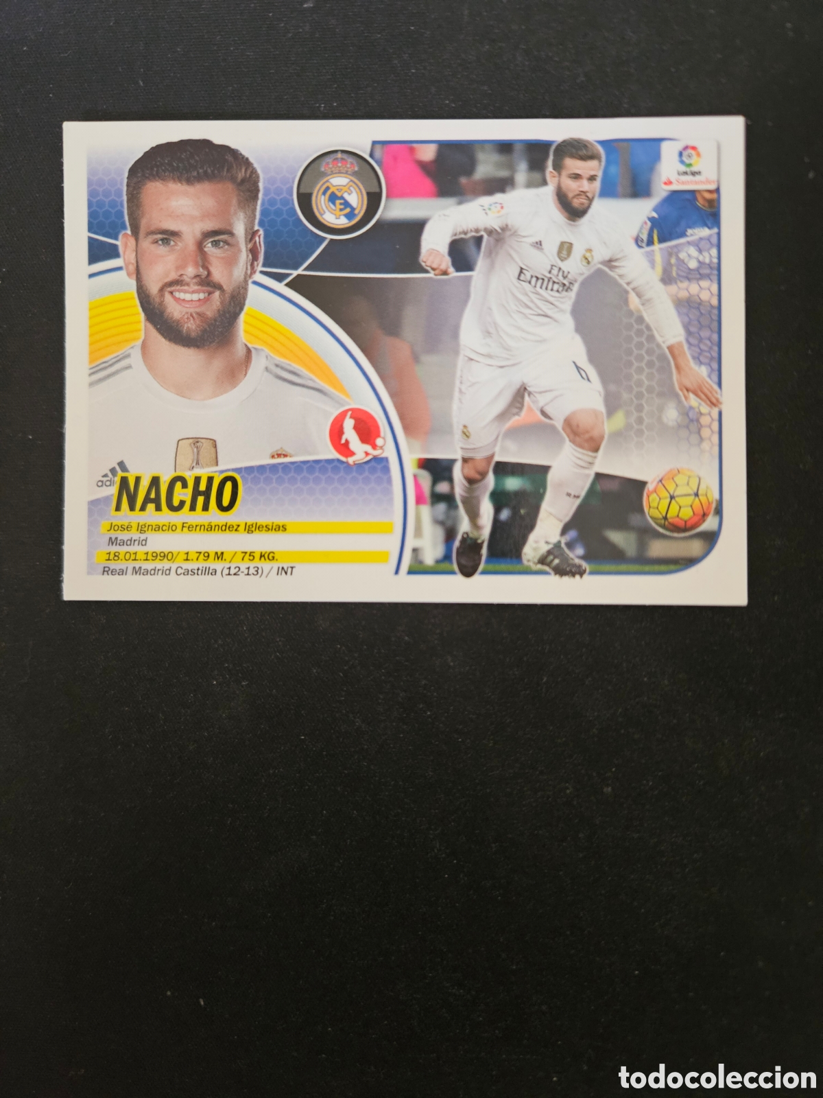 Cromos de f&uacute;tbol: NACHO N&ordm; 6B REAL MADRID &ndash; LIGA ESTE 2016-17 PANINI 1/2