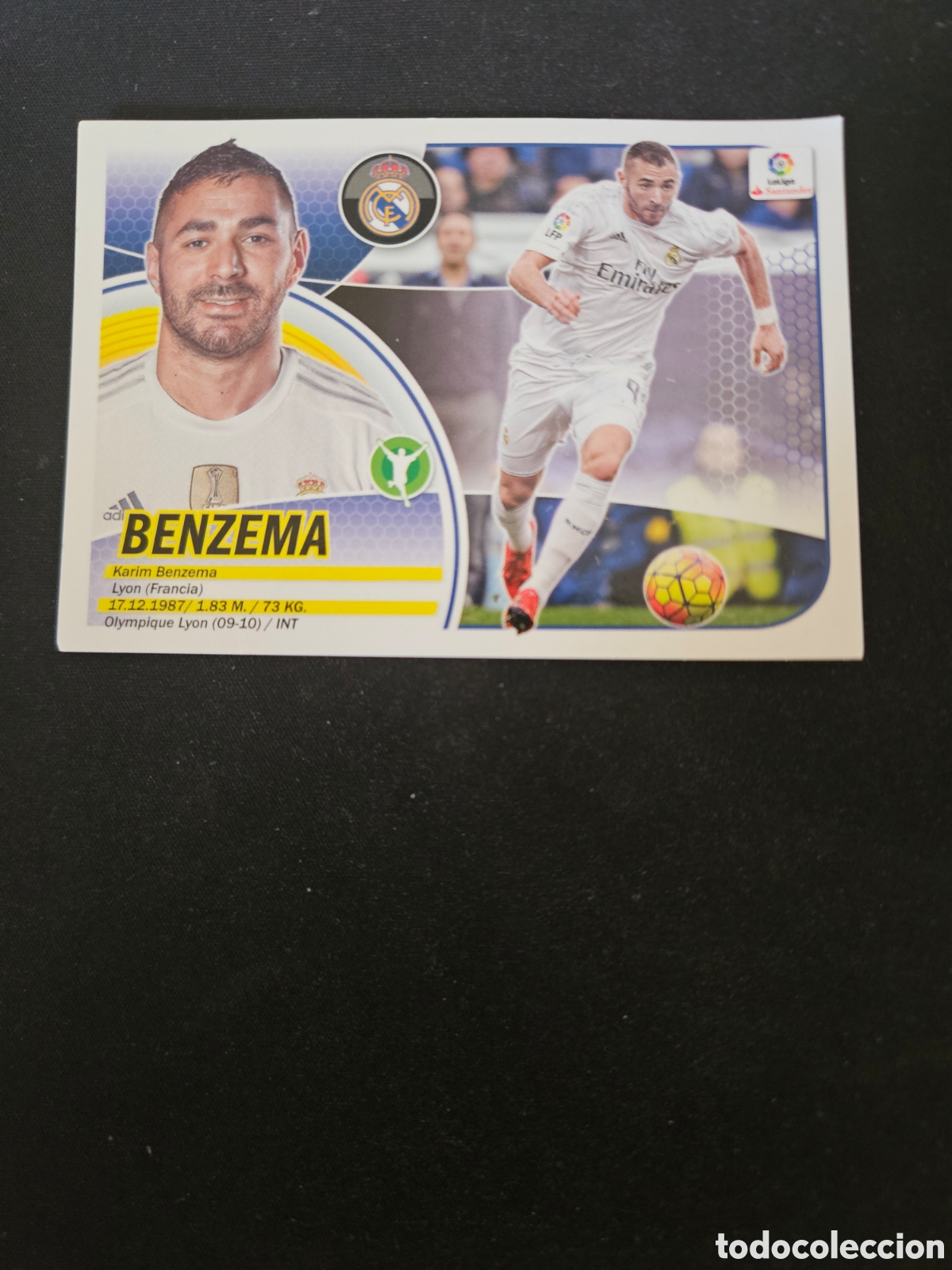 Cromos de f&uacute;tbol: BENZEMA N&ordm; 16 REAL MADRID &ndash; LIGA ESTE 2016-17 PANINI 1/2