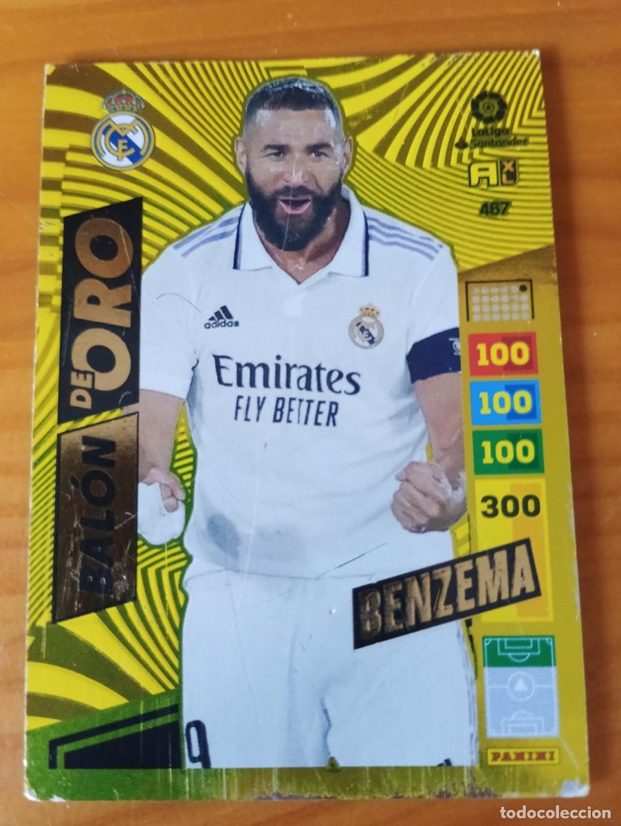 Cromos de f&uacute;tbol: BENZEMA REAL MADRID BALON DE ORO 467 ADRENALYN XL LIGA 2022/2023 22 23 PANINI