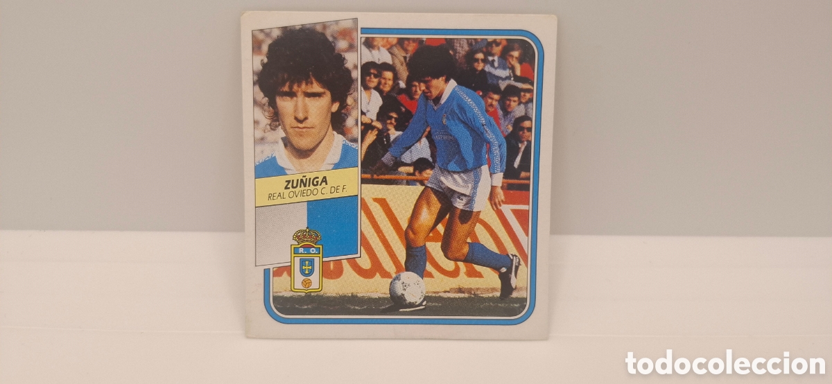 Fu&szlig;ball-Sticker: ZU&Ntilde;IGA REAL OVIEDO EDICIONES ESTE 1989 1990 89 90 SIN PEGAR