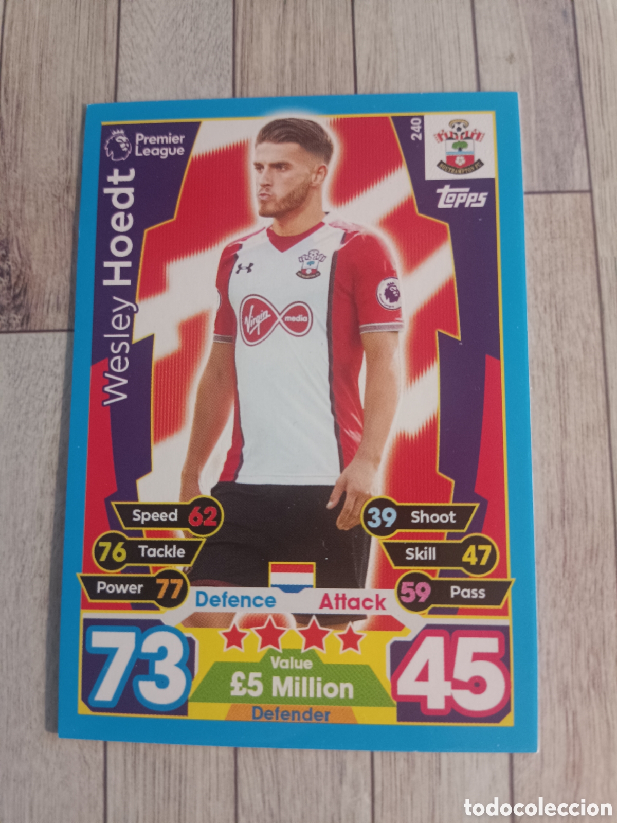 Cromos de f&uacute;tbol: 240 HOEDT SOUTHAMPTON MATCH ATTAX PREMIER LEAGUE 2017 2018 TOPPS 17 18