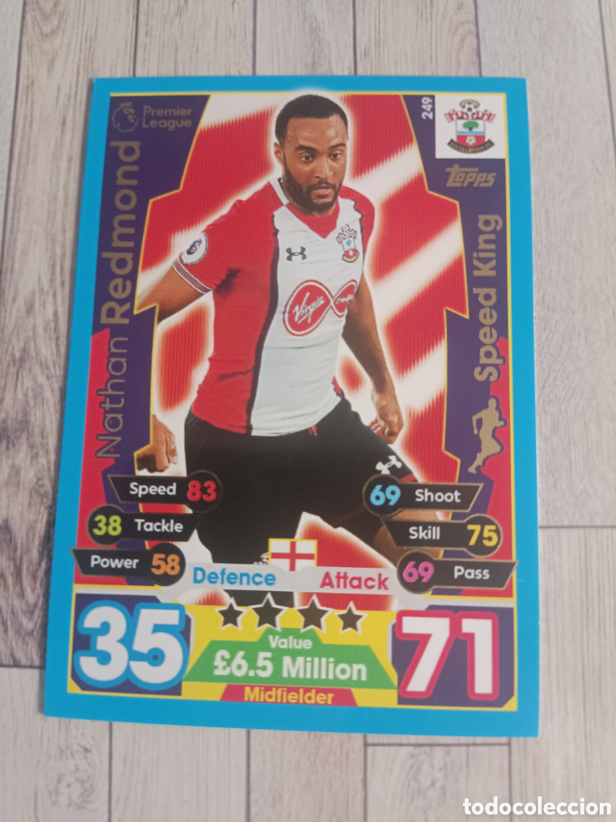 Cromos de f&uacute;tbol: 249 REDMOND SPEED KING SOUTHAMPTON MATCH ATTAX PREMIER LEAGUE 2017 2018 TOPPS 17 18
