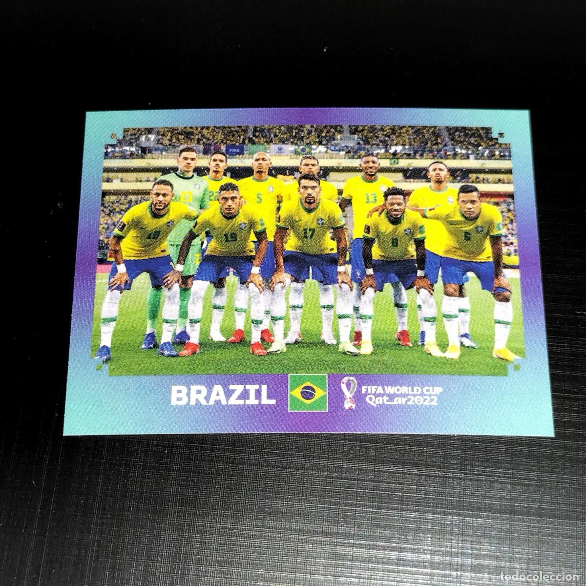 Cromos de f&uacute;tbol: BRA 1 EQUIPO SELECCION BRASIL CROMOS STICKER MUNDIAL QTAR 22 2022 FIFA WORLD CUP PANINI