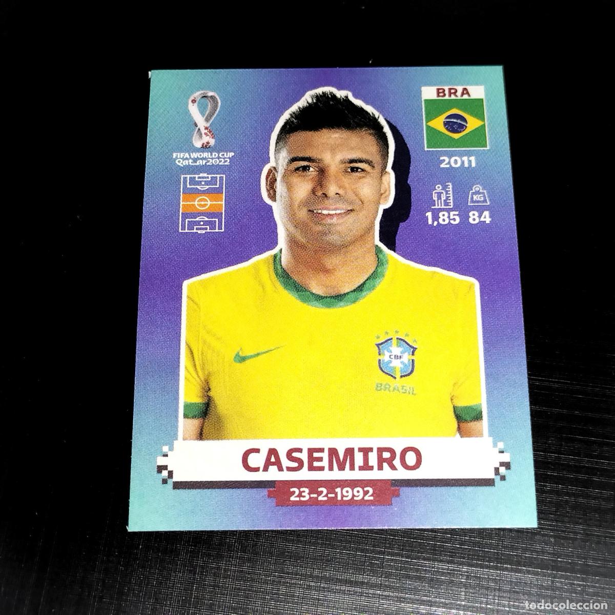 Cromos de f&uacute;tbol: BRA 10 CASEMIRO BRASIL CROMOS STICKER MUNDIAL QTAR 22 2022 FIFA WORLD CUP PANINI
