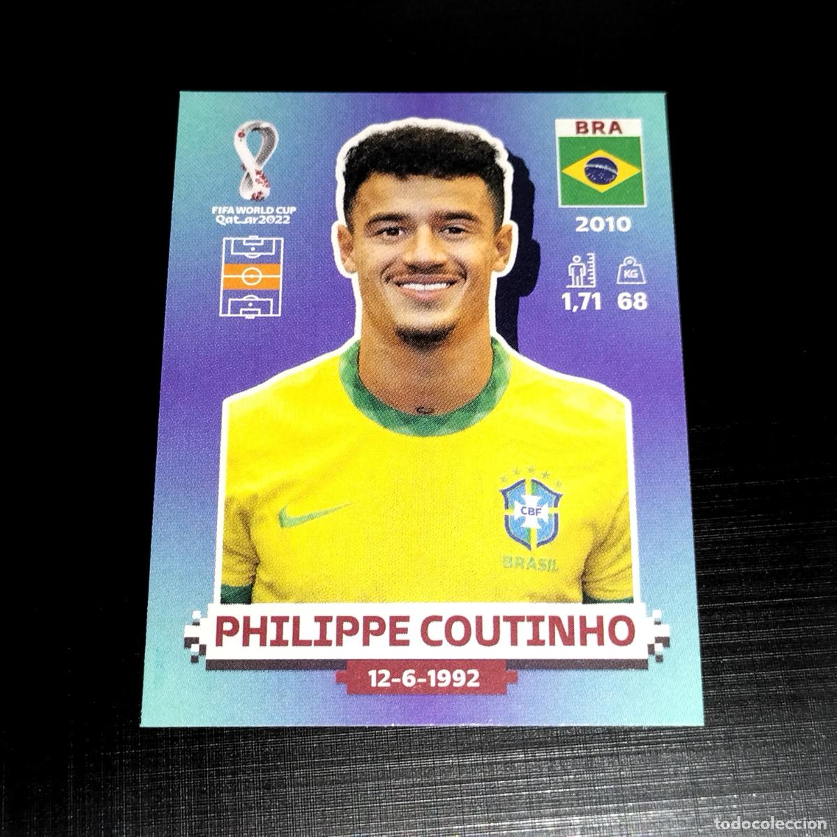 Cromos de f&uacute;tbol: BRA 11 PHILIPPE COUTINHO BRASIL CROMOS STICKER MUNDIAL QTAR 22 2022 FIFA WORLD CUP PANINI