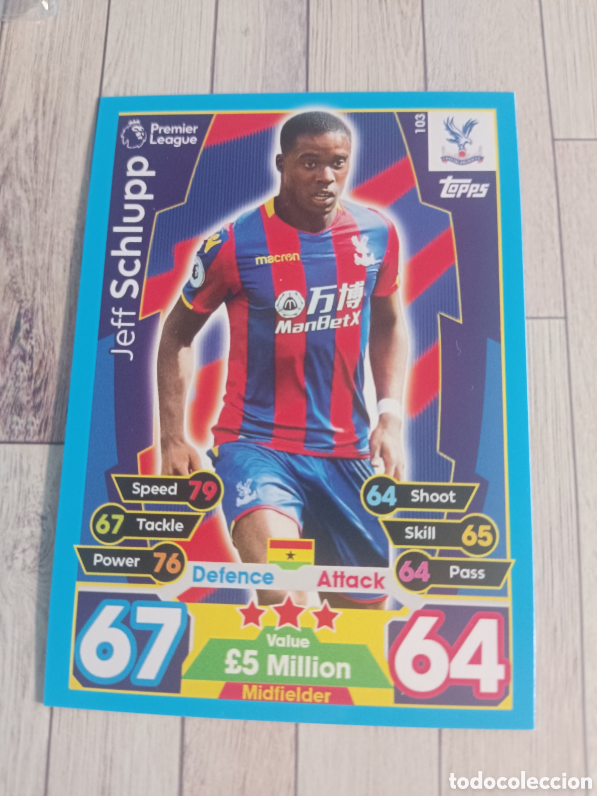 Cromos de f&uacute;tbol: 103 SCHLUPP CRYSTAL PALACE MATCH ATTAX PREMIER LEAGUE 2017 2018 TOPPS 17 18