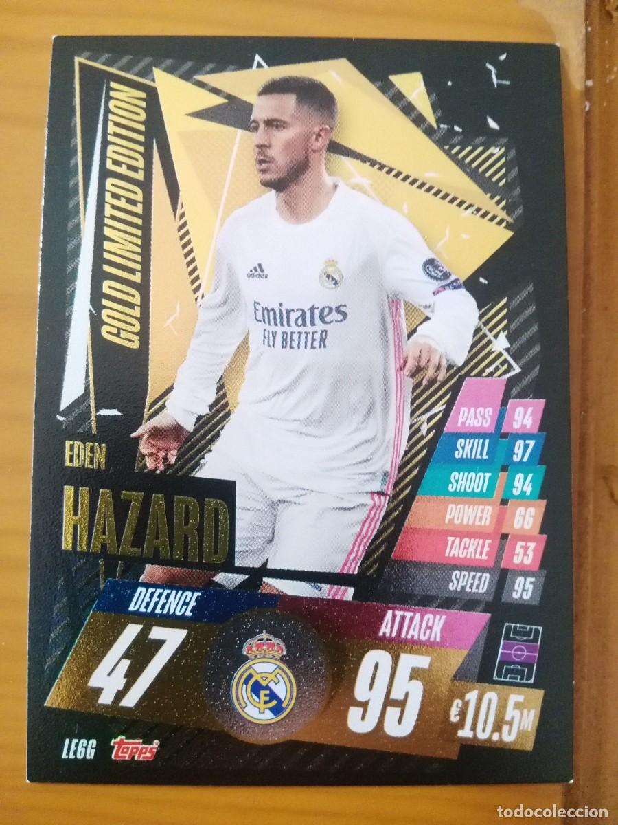 Cromos de Futebol: LE6G Eden Hazard - Real Madrid - GOLD Limited Edition - Topps Champions Match Attax 2020 2021