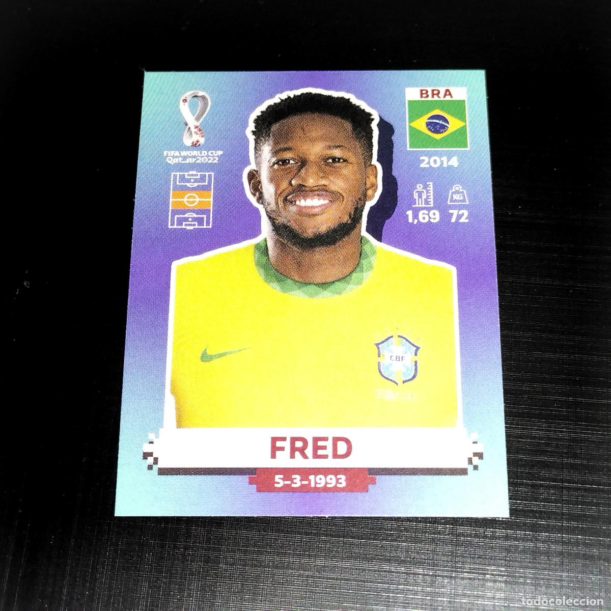 Cromos de f&uacute;tbol: BRA 13 FRED BRASIL CROMOS STICKER MUNDIAL QTAR 22 2022 FIFA WORLD CUP PANINI