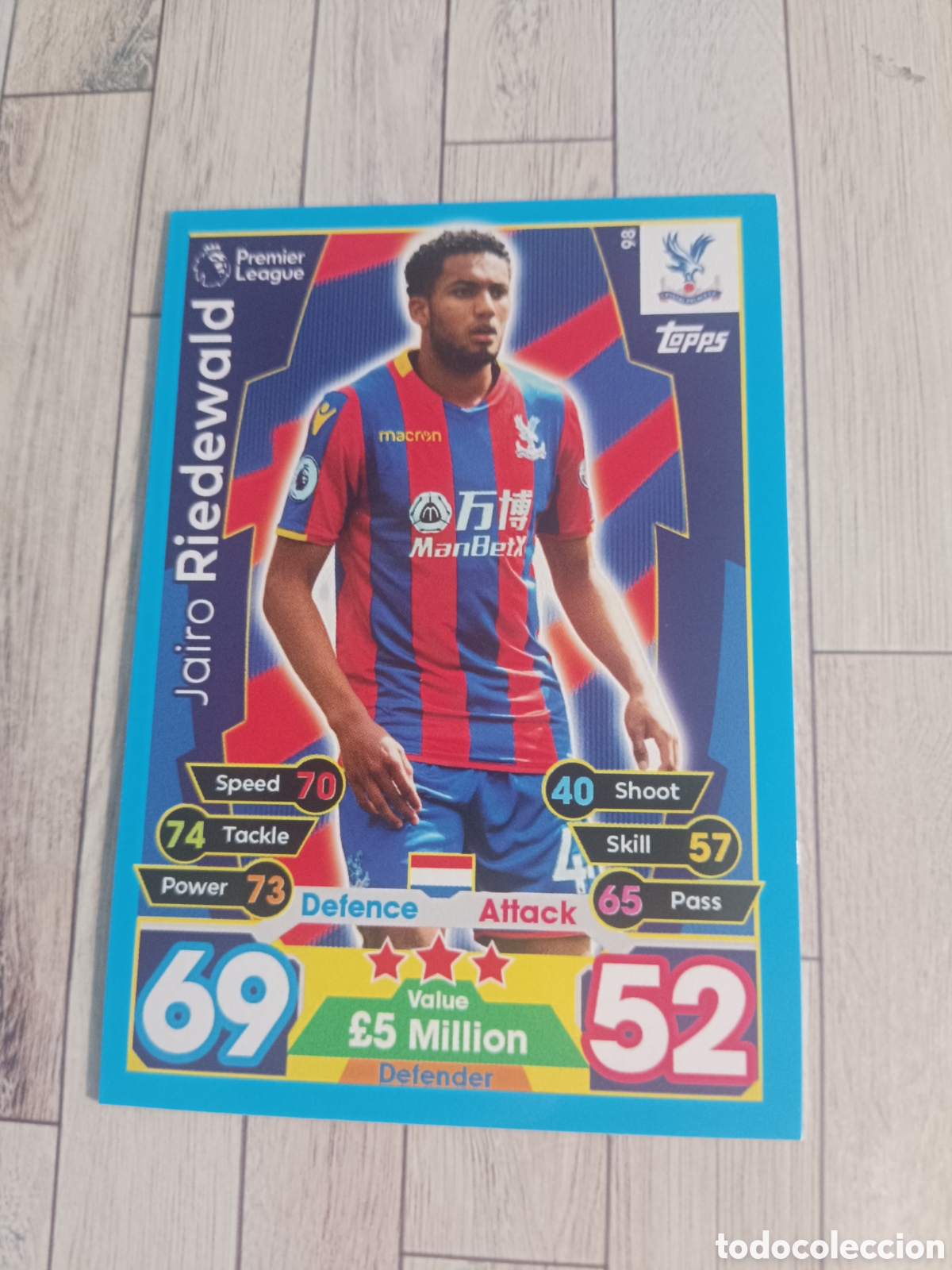 Cromos de f&uacute;tbol: 98 RIEDEWALD CRYSTAL PALACE MATCH ATTAX PREMIER LEAGUE 2017 2018 TOPPS 17 18