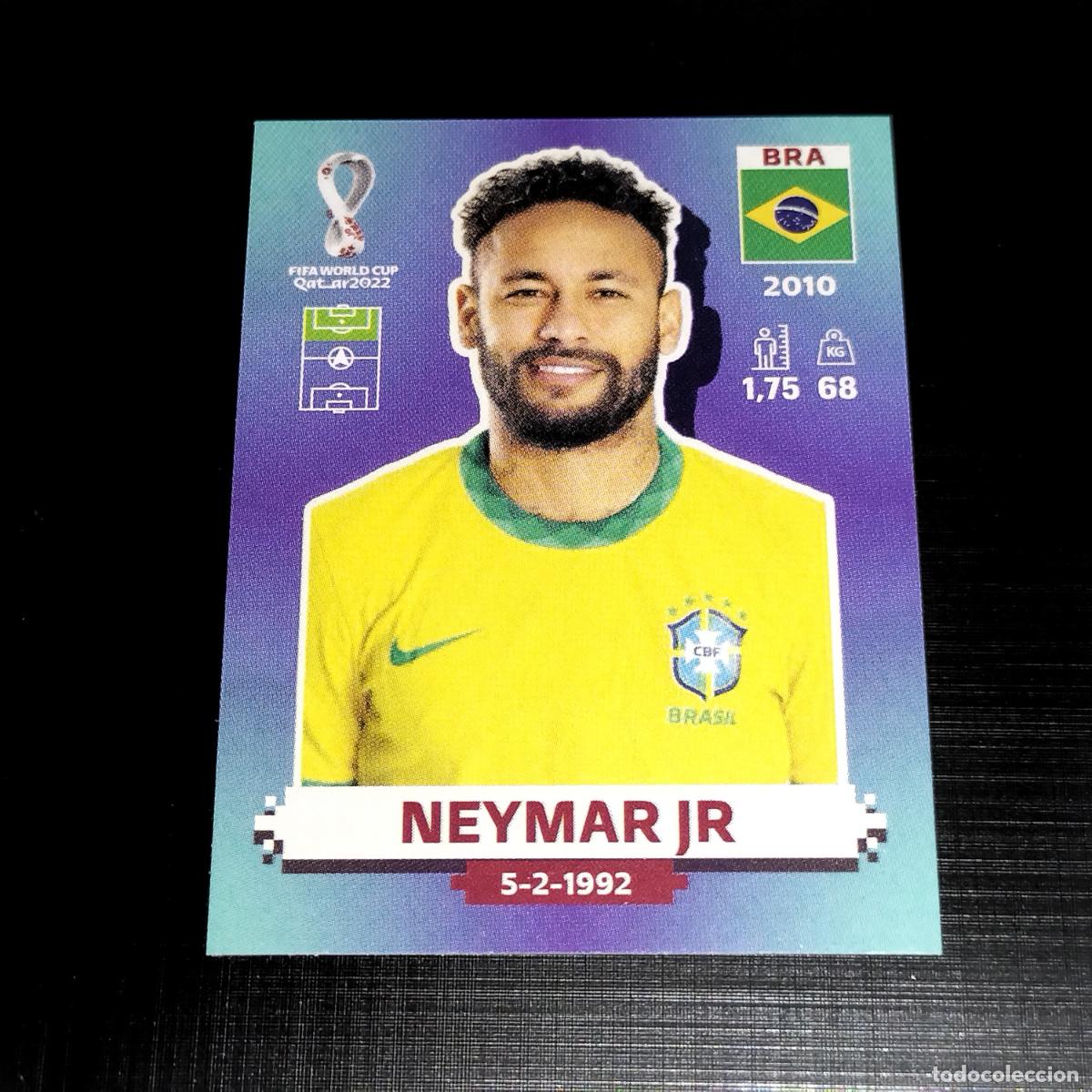 Cromos de f&uacute;tbol: BRA 17 NEYMAR JR BRASIL CROMOS STICKER MUNDIAL QTAR 22 2022 FIFA WORLD CUP PANINI