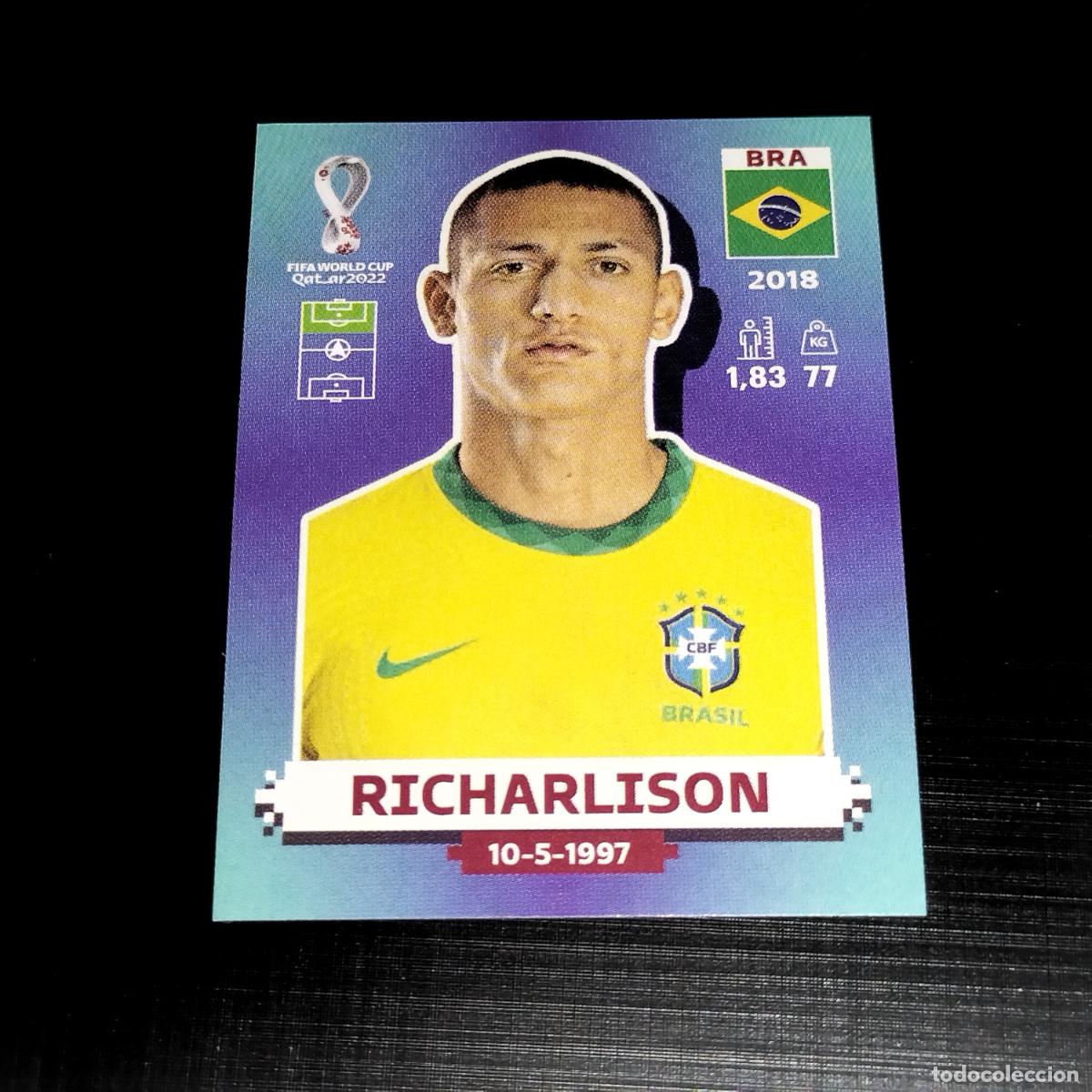 Cromos de f&uacute;tbol: BRA 19 RICHARLISON BRASIL CROMOS STICKER MUNDIAL QTAR 22 2022 FIFA WORLD CUP PANINI