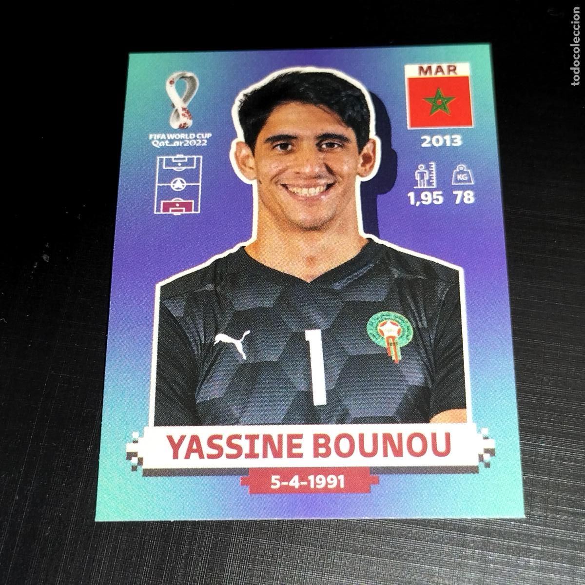Football Stickers: MAR 3 YASSINE BOUNOU MARRUECOS CROMOS STICKER MUNDIAL QTAR 22 2022 FIFA WORLD CUP PANINI