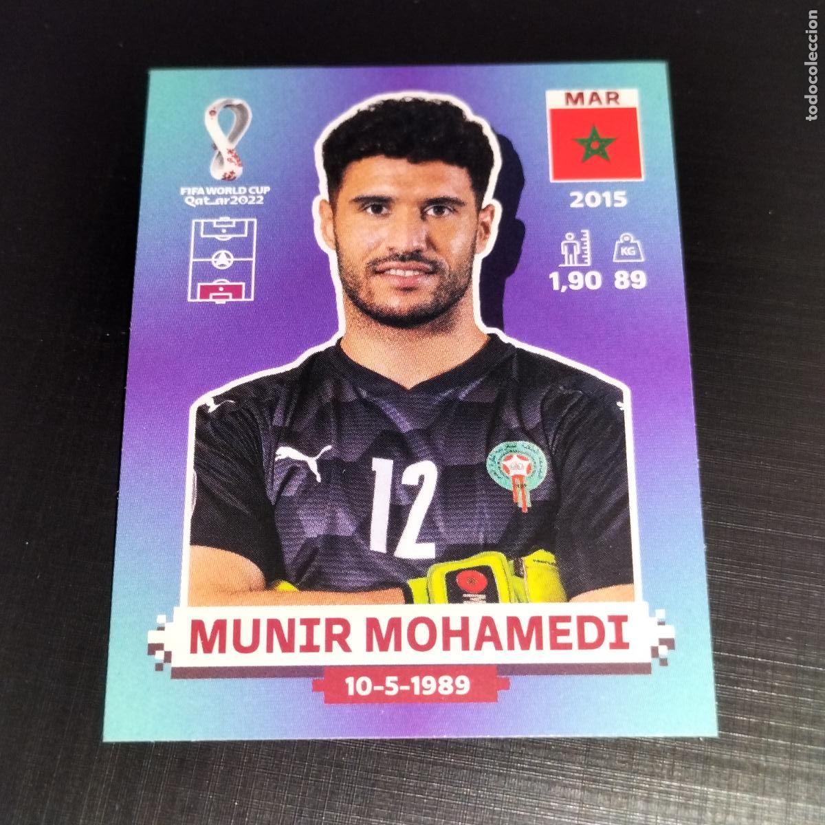 Football Stickers: MAR 4 MUNIR MOHAMEDI MARRUECOS CROMOS STICKER MUNDIAL QTAR 22 2022 FIFA WORLD CUP PANINI