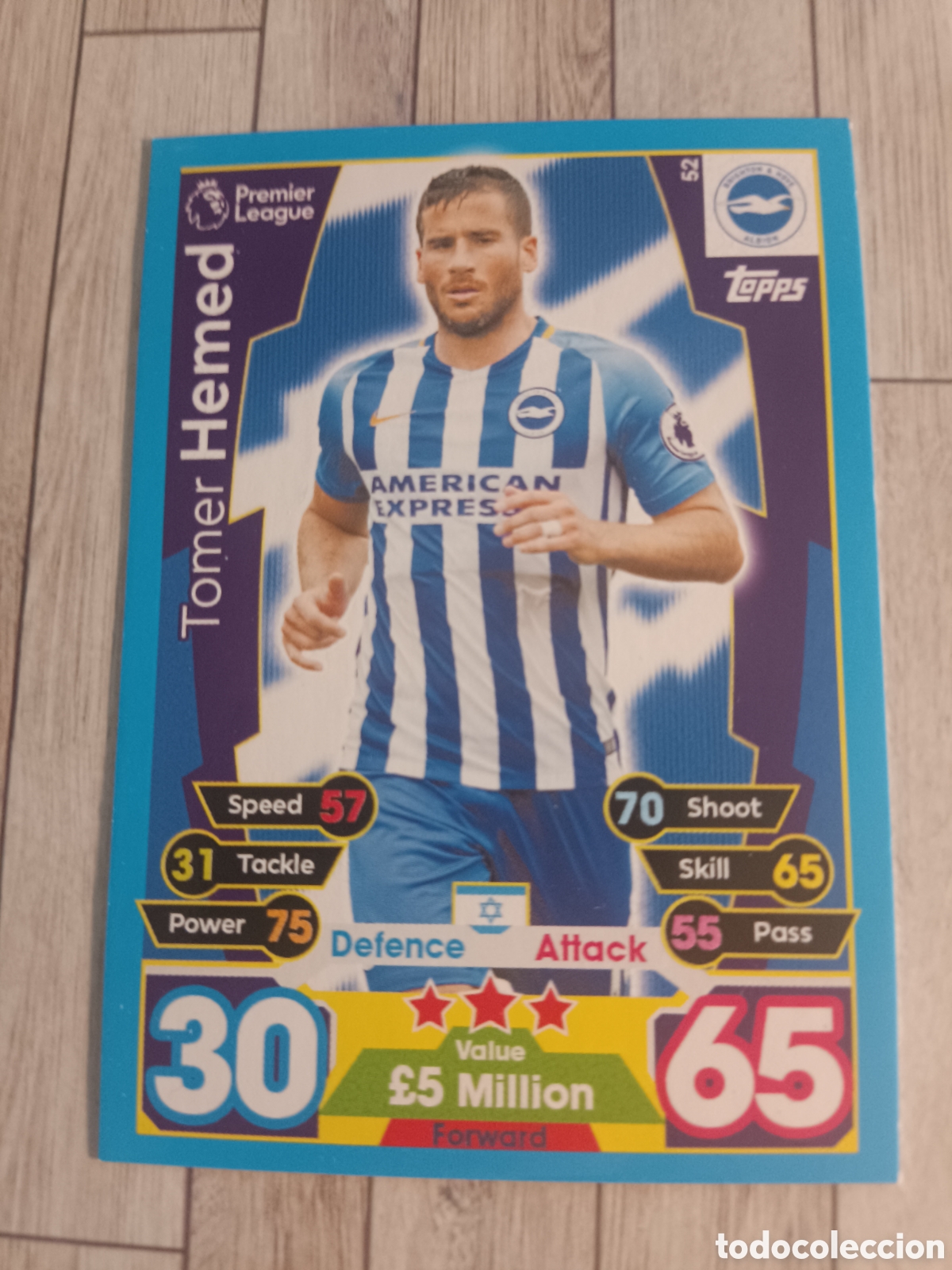 Cromos de f&uacute;tbol: 52 HEMED BRIGHTON & HOVE ALBION MATCH ATTAX PREMIER LEAGUE 2017 2018 TOPPS 17 18