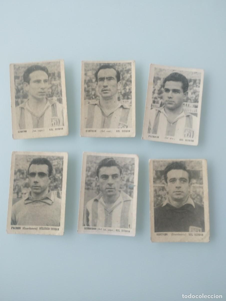 Cromos de f&uacute;tbol: 6 cromos del Atl. Tetu&aacute;n temporada 1951/1952