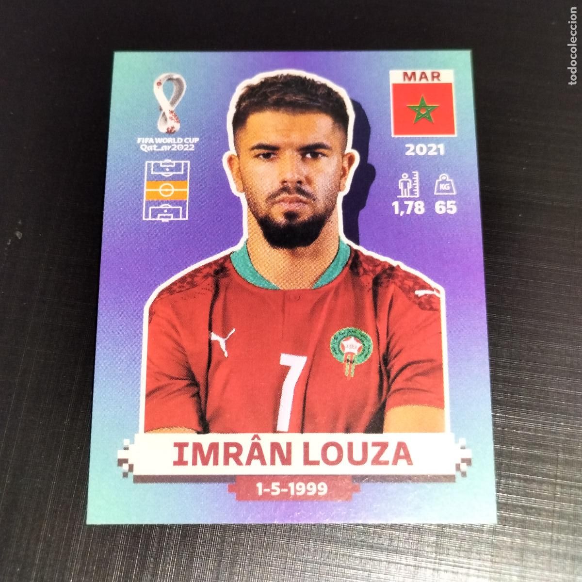Cromos de f&uacute;tbol: MAR 14 IMRAN LOUZA MARRUECOS CROMOS STICKER MUNDIAL QTAR 22 2022 FIFA WORLD CUP PANINI
