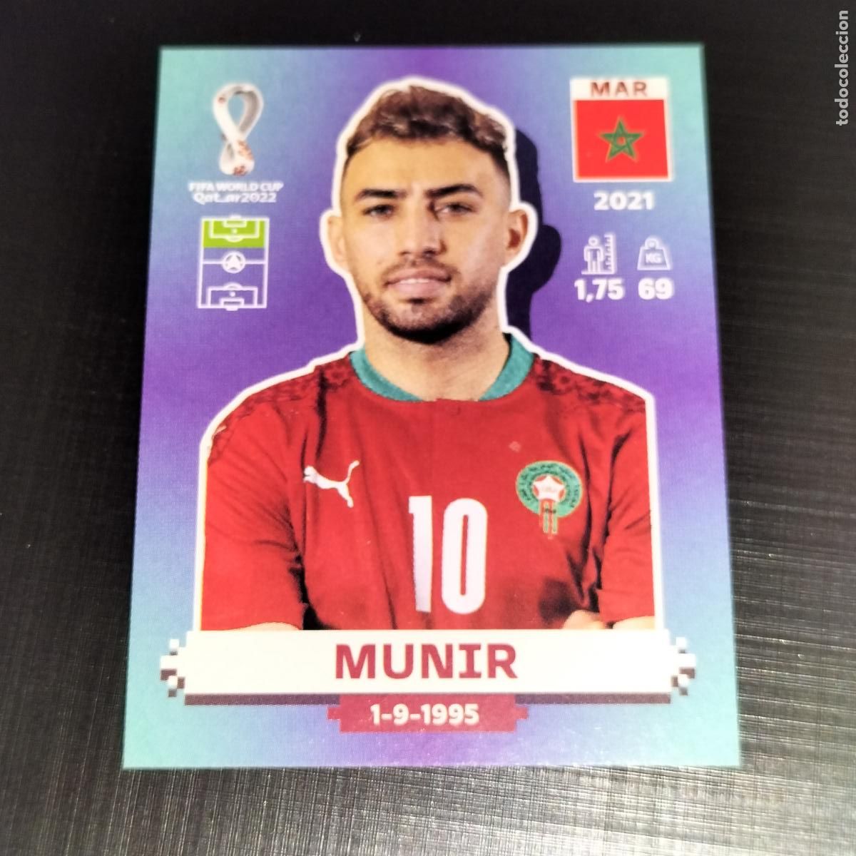 Cromos de f&uacute;tbol: MAR 19 MUNIR MARRUECOS CROMOS STICKER MUNDIAL QTAR 22 2022 FIFA WORLD CUP PANINI