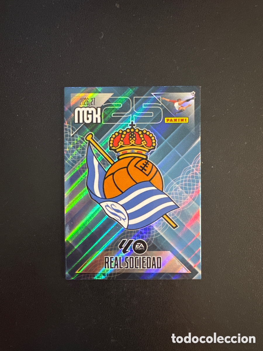 Cromos de f&uacute;tbol: ESCUDO REAL SOCIEDAD NUMERO 307 MEGACRACKS 2026 2027