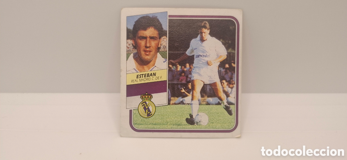 Fu&szlig;ball-Sticker: ESTEBAN REAL MADRID EDICIONES ESTE 1989 1990 89 90 SIN PEGAR