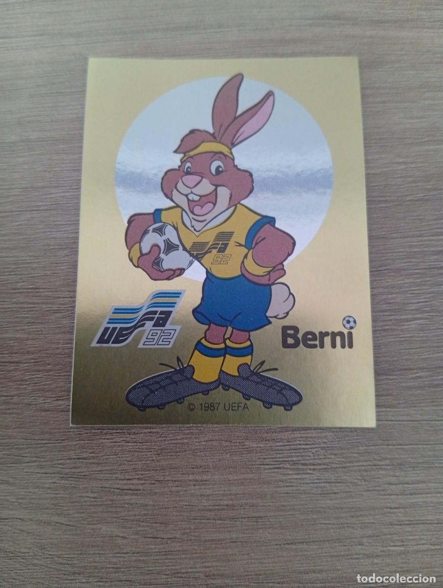 Cromos de f&uacute;tbol: BERNI MASCOTA 3 PANINI EUROCOPA EURO 1992 92 NUNCA PEGADO SIN PEGAR
