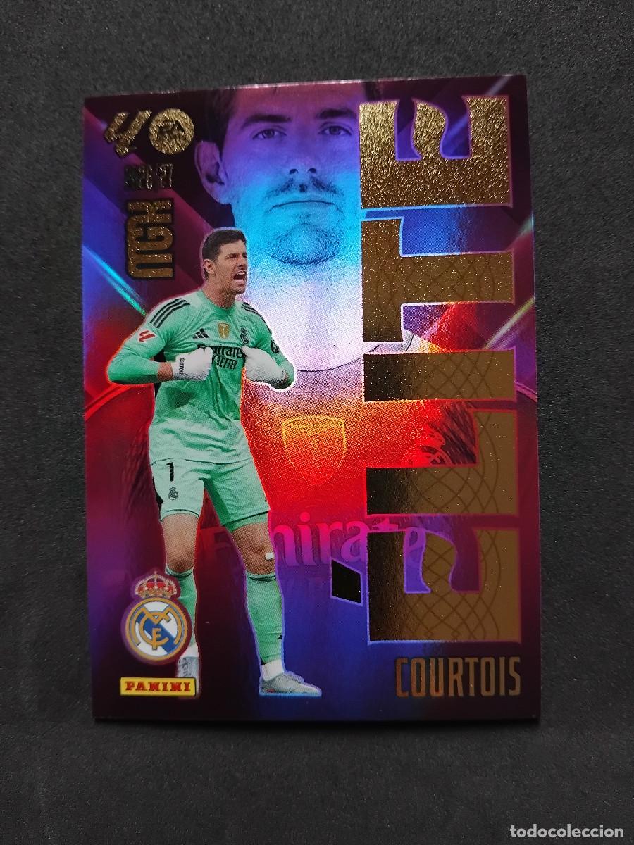 Football Stickers: COURTOIS ELITE 4 - REAL MADRID - LALIGA PANINI MGK MEGACRACKS 2026-27 2026 2027 Mega cracks
