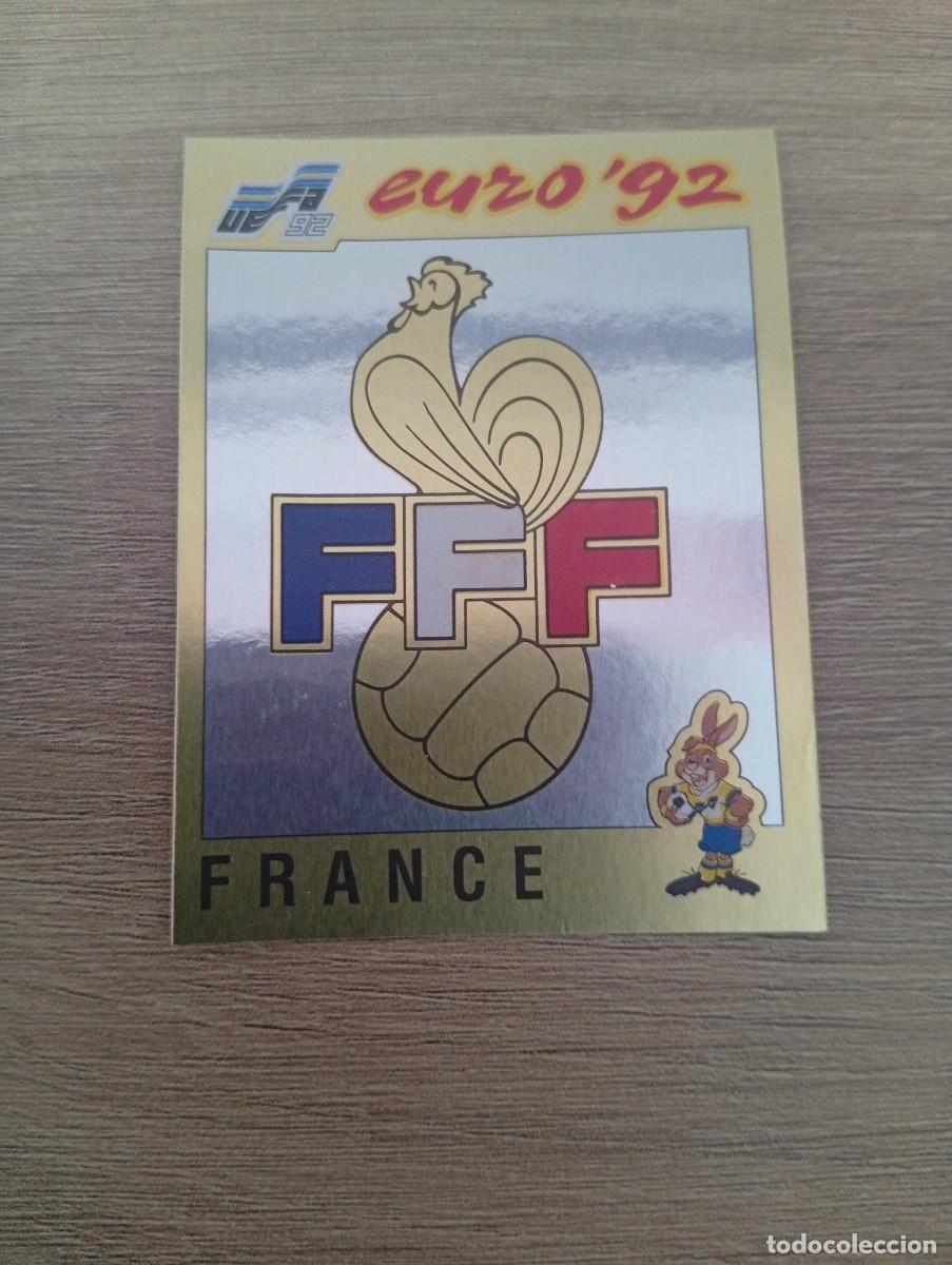 Cromos de f&uacute;tbol: ESCUDO FRANCIA 42 PANINI EUROCOPA EURO 1992 92 NUNCA PEGADO SIN PEGAR
