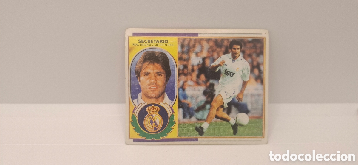 Cromos de f&uacute;tbol: SECRETARIO REAL MADRID EDICIONES ESTE 1996 1997 96 97 SIN PEGAR CON DOBLE ESQUINA INFERIOR IZQUIERDA