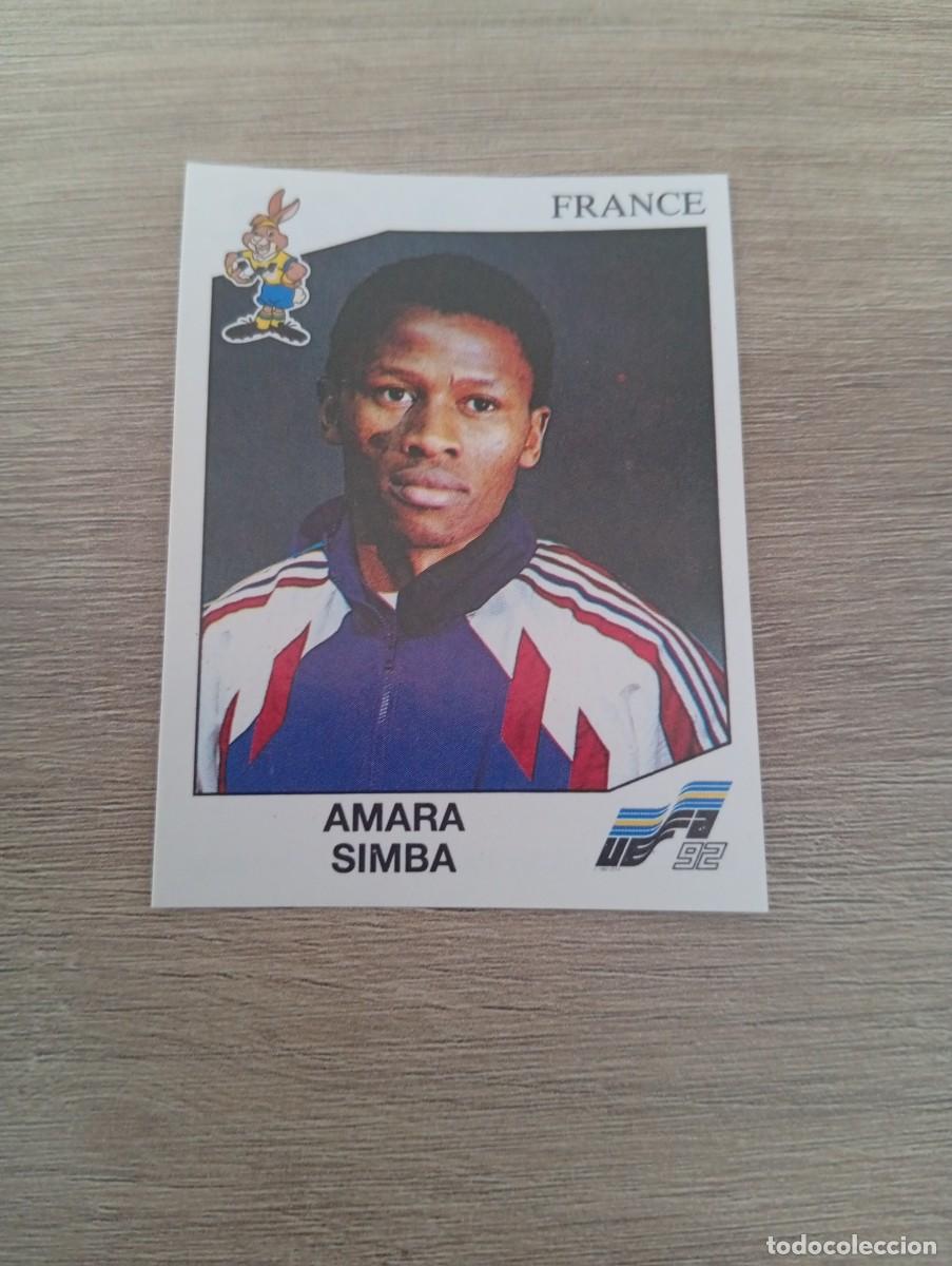 Cromos de f&uacute;tbol: AMARA SIMBA 59 FRANCIA PANINI EUROCOPA EURO 1992 92 NUNCA PEGADO SIN PEGAR