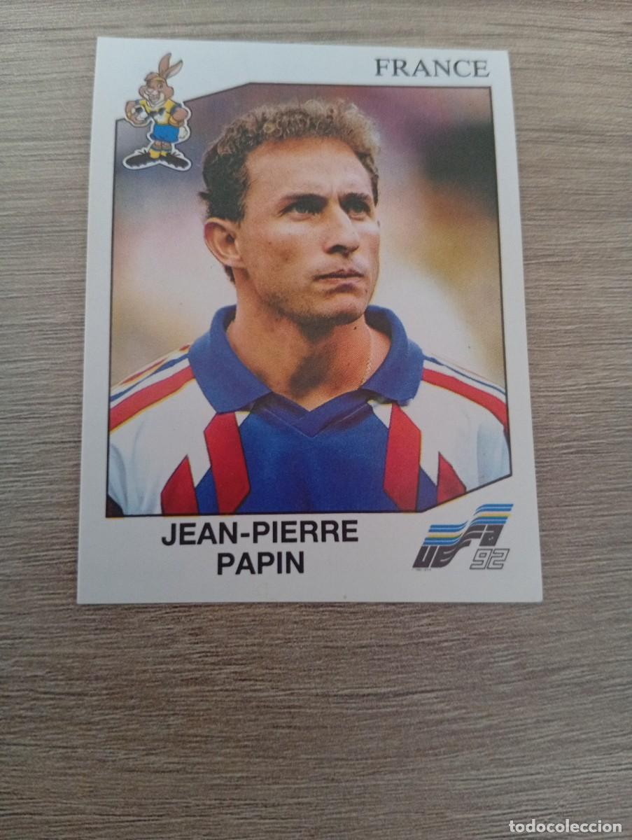 Cromos de f&uacute;tbol: JEAN PIERRE PAPIN 62 FRANCIA PANINI EUROCOPA EURO 1992 92 NUNCA PEGADO SIN PEGAR