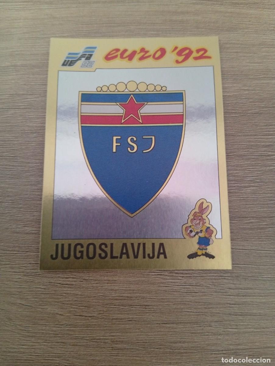 Cromos de f&uacute;tbol: ESCUDO JUGOSLAVIA 67 PANINI EUROCOPA EURO 1992 92 NUNCA PEGADO SIN PEGAR