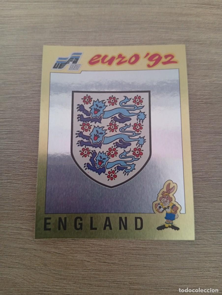 Cromos de f&uacute;tbol: ESCUDO INGLATERRA 92 PANINI EUROCOPA EURO 1992 92 NUNCA PEGADO SIN PEGAR