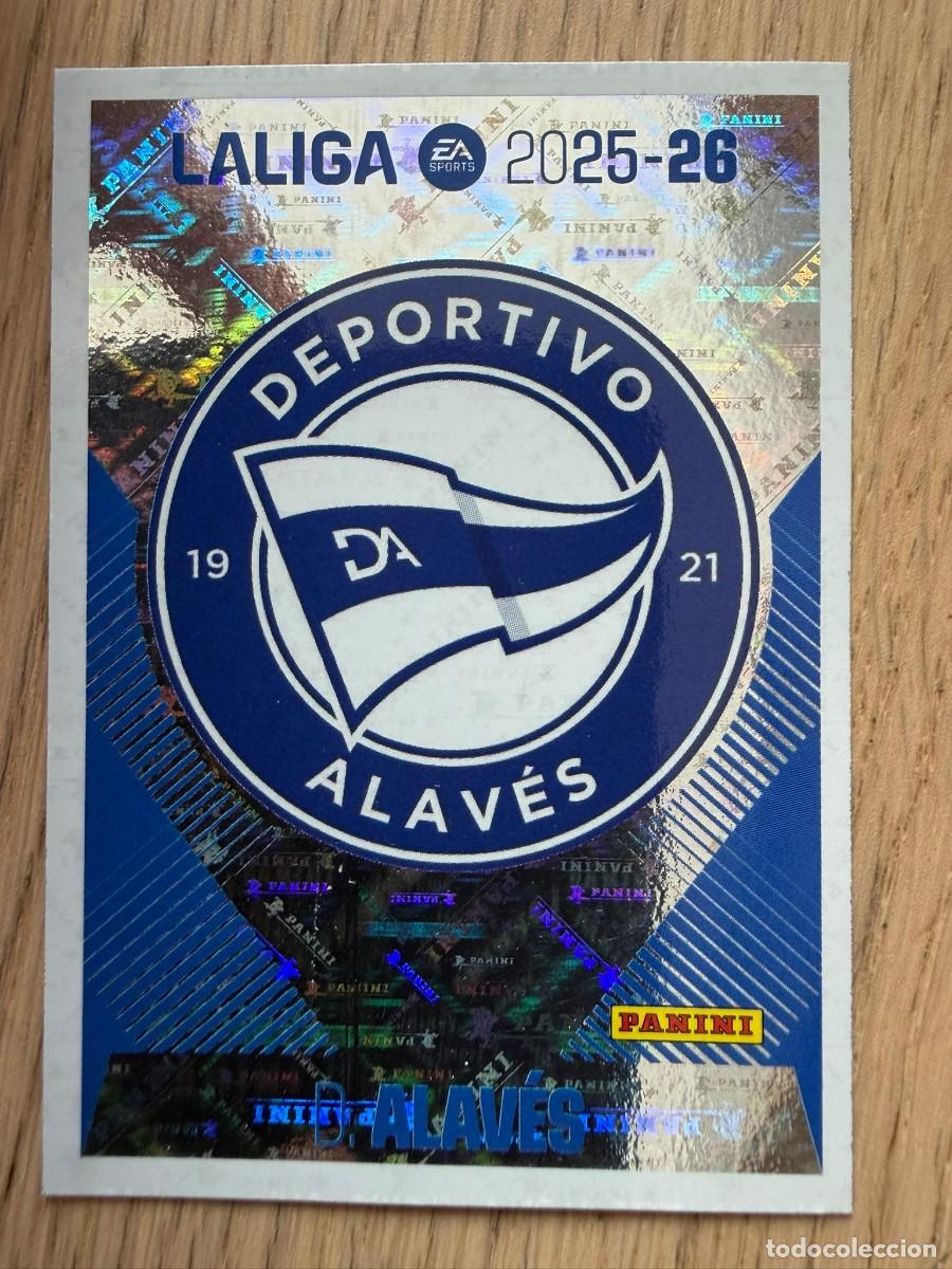 Cromos de f&uacute;tbol: 1 ESCUDO ALAVES 25 26 2025 2026 LIGA EA SPORTS COLECCIONES ESTE SIN PEGAR STICKER