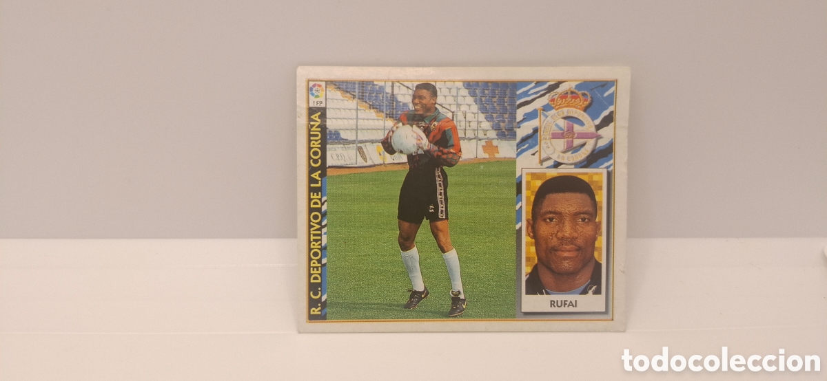 Cromos de f&uacute;tbol: RUFAI DEPORTIVO DE LA CORU&Ntilde;A EDICIONES ESTE 1997 1998 97 98 CON TRASERA DESPEGADO VENTANA SUPERIOR