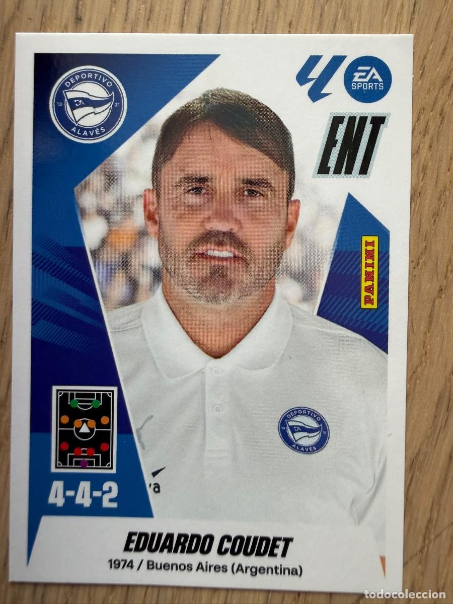 Cromos de f&uacute;tbol: 2 COUDET ENTRENADOR ALAVES 25 26 2025 2026 LIGA EA SPORTS COLECCIONES ESTE SIN PEGAR STICKER