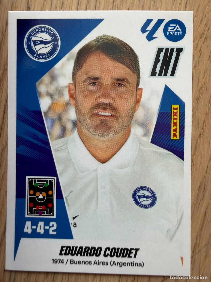Cromos de f&uacute;tbol: 2 COUDET ENTRENADOR ALAVES 25 26 2025 2026 LIGA EA SPORTS COLECCIONES ESTE SIN PEGAR STICKER