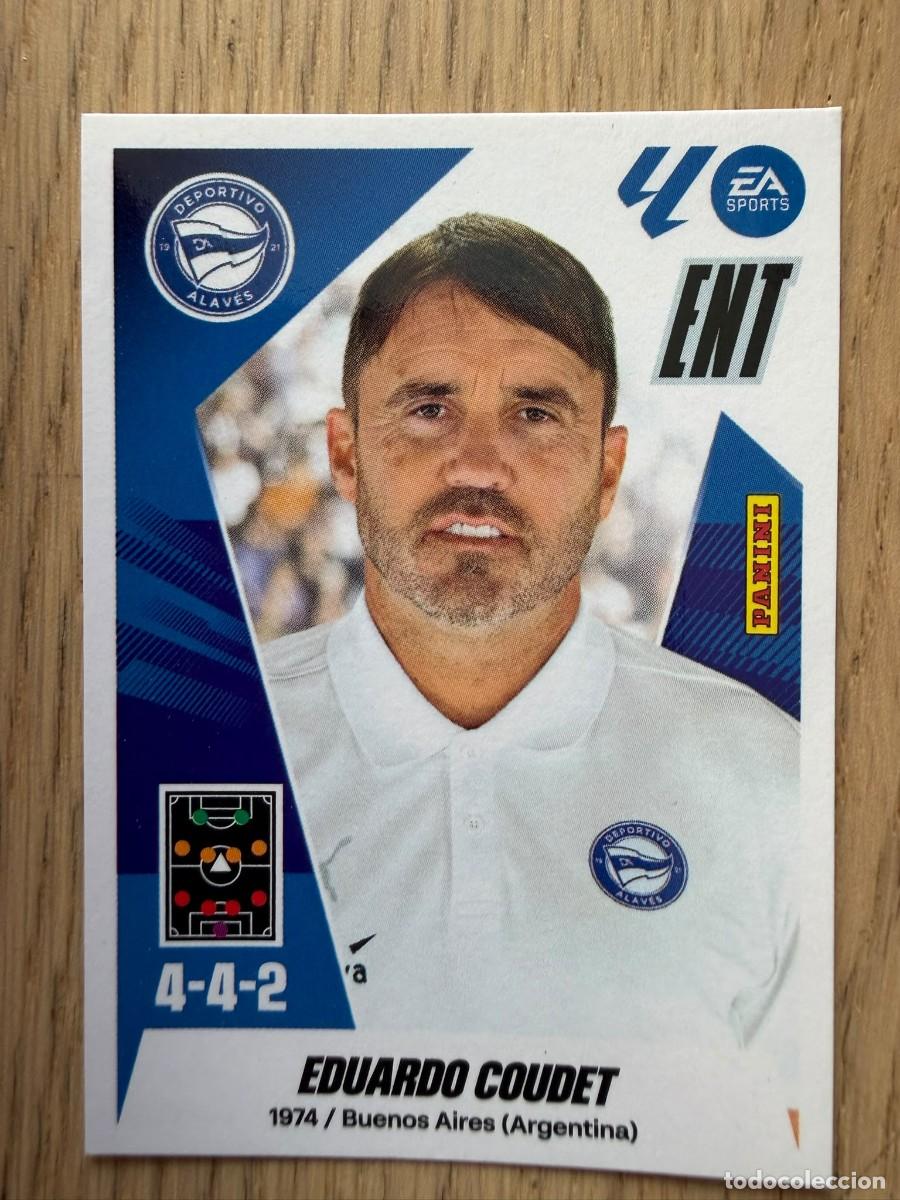 Cromos de f&uacute;tbol: 2 COUDET ENTRENADOR ALAVES 25 26 2025 2026 LIGA EA SPORTS COLECCIONES ESTE SIN PEGAR STICKER