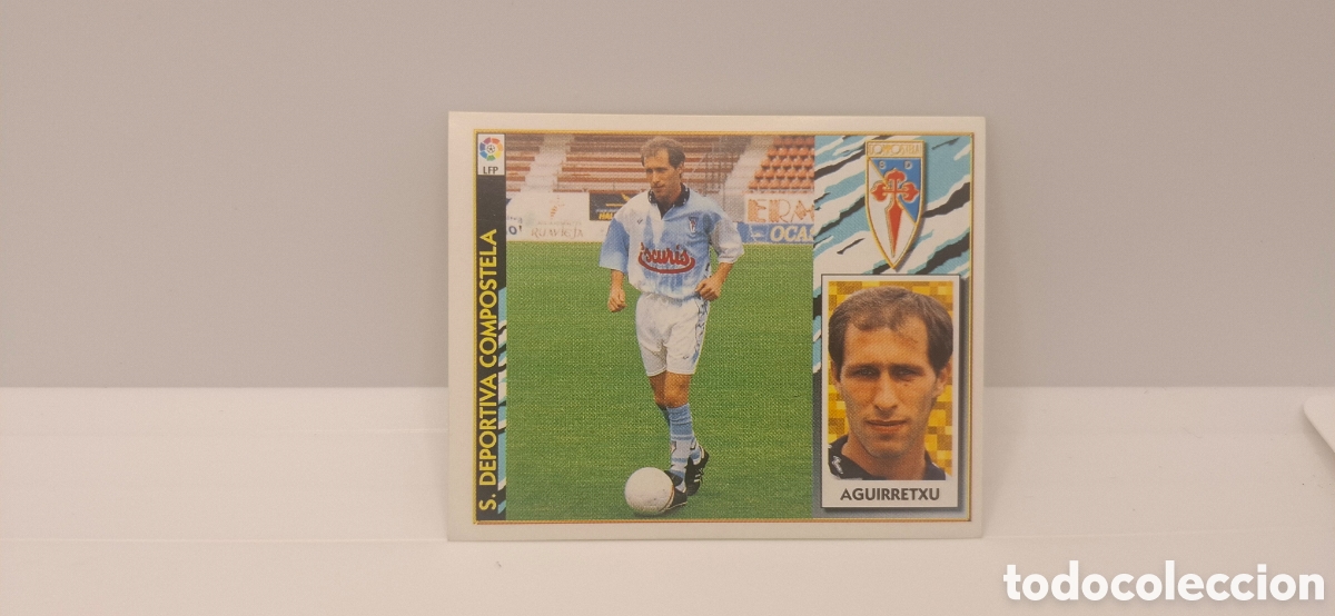 Fu&szlig;ball-Sticker: AGUIRRETXU COMPOSTELA EDICIONES ESTE 1997 1998 97 98 SIN PEGAR