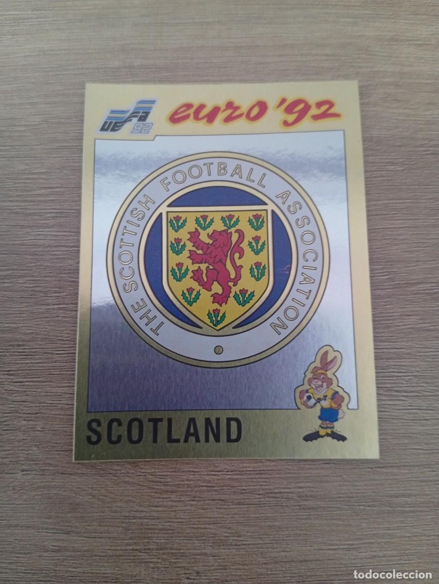 Cromos de f&uacute;tbol: ESCUDO ESCOCIA 142 PANINI EUROCOPA EURO 1992 92 NUNCA PEGADO SIN PEGAR