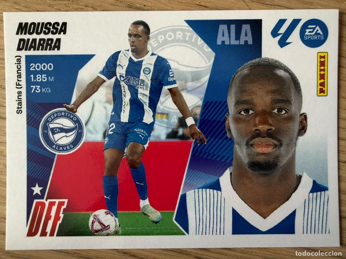Football Stickers: 9 MOUSSA DIARRA ALAVES 25 26 2025 2026 LIGA EA SPORTS COLECCIONES ESTE SIN PEGAR STICKER