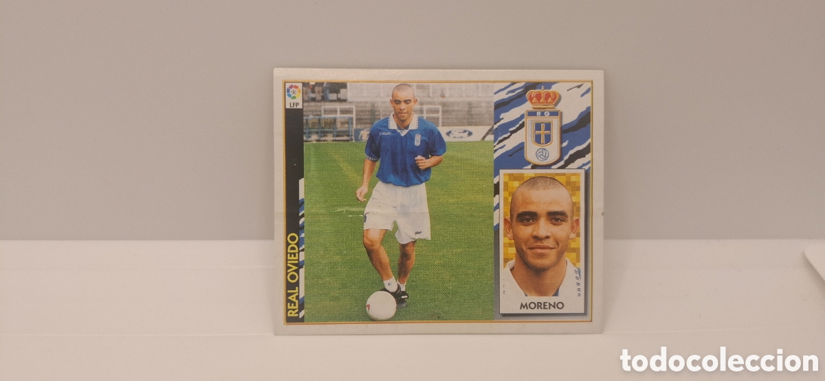 Cromos de f&uacute;tbol: MORENO OVIEDO EDICIONES ESTE 1997 1998 97 98 SIN PEGAR DOBLE MITAD